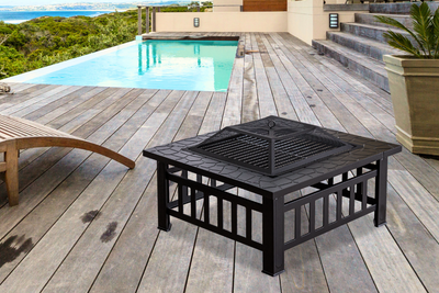 Fire pit 2in1 81*36cm steel black