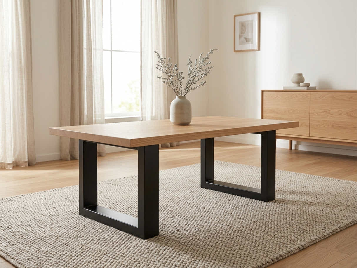 DS Box Shape Metal Table Legs - Set of 2
