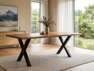 DS X-Shape Metal Table Legs - Set of 2