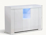 Anshos Storage Cabinet with LED Light - White