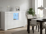 Anshos Storage Cabinet with LED Light - White