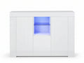 Anshos Storage Cabinet with LED Light - White