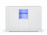 Anshos Storage Cabinet with LED Light - White