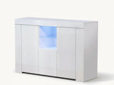 Anshos Storage Cabinet with LED Light - White