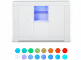 Anshos Storage Cabinet with LED Light - White