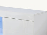 Anshos Storage Cabinet with LED Light - White