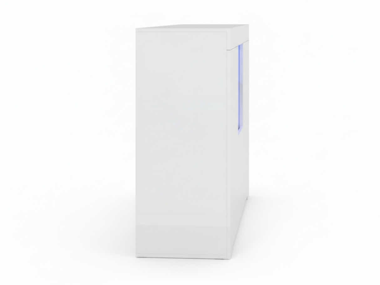 Anshos Storage Cabinet with LED Light - White