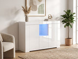Anshos Storage Cabinet with LED Light - White