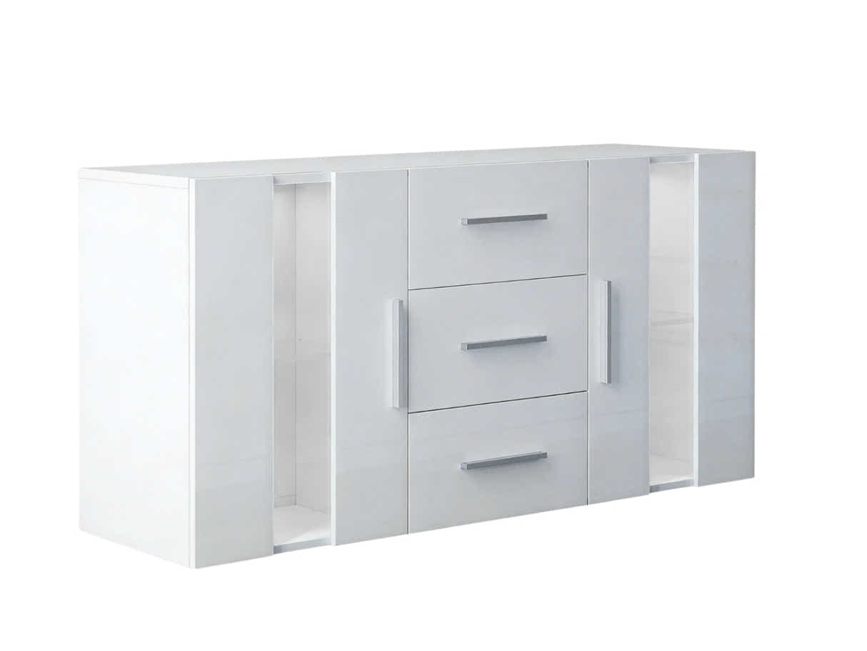 Anshos White Sideboard with LED Light - 135 cm