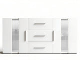 Anshos White Sideboard with LED Light - 135 cm