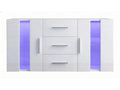 Anshos White Sideboard with LED Light - 135 cm