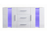 Anshos White Sideboard with LED Light - 135 cm
