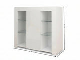 Anshos Side Cabinet with LED Light - White