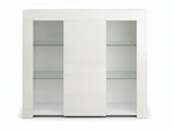 Anshos Side Cabinet with LED Light - White