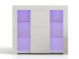 Anshos Side Cabinet with LED Light - White