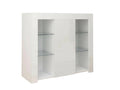 Anshos Side Cabinet with LED Light - White