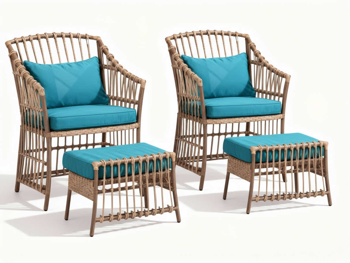 Madalena 4-Piece Patio Set With Stool