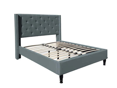 New Lisbeth Bed Frame Blue - Double