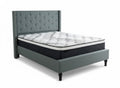 New Lisbeth Bed Frame Blue & Euro Top Mattress J32 - Double