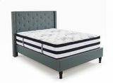 New Lisbeth Bed Frame Blue & Euro Top Mattress K34 - Double
