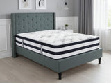 New Lisbeth Bed Frame Blue & Euro Top Mattress K34 - Double
