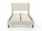 New Lisbeth Bed Frame Beige - Double