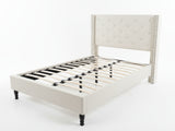New Lisbeth Bed Frame Beige - Double