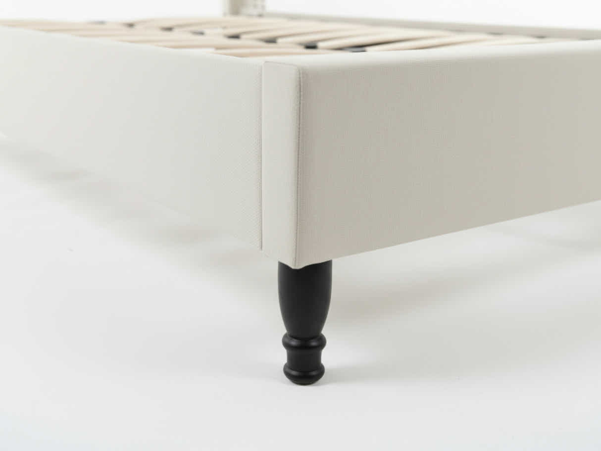 New Lisbeth Bed Frame Beige - Double