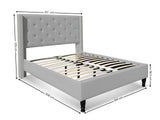 New Lisbeth Bed Frame Grey & G31 Mattress - Double