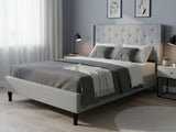 New Lisbeth Bed Frame Grey & FIRM23 Mattress - Double