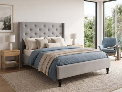 New Lisbeth Bed Frame Grey - Double