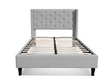 New Lisbeth Bed Frame Grey & G31 Mattress - Double