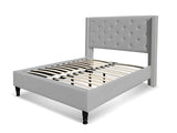 New Lisbeth Bed Frame Grey & G31 Mattress - Double