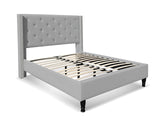 New Lisbeth Bed Frame Grey & G31 Mattress - Double
