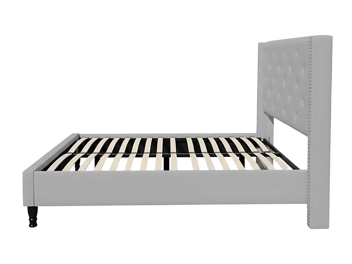 New Lisbeth Bed Frame Grey & FIRM23 Mattress - Double