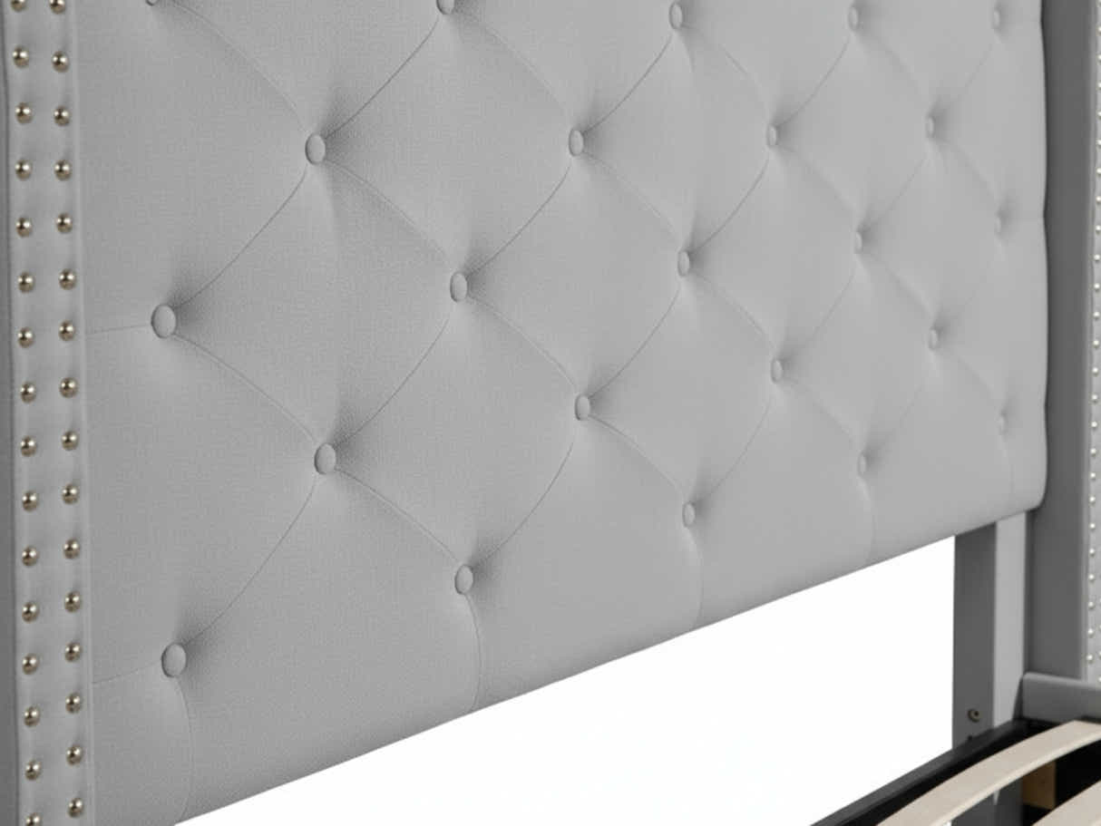 New Lisbeth Bed Frame Grey & FIRM23 Mattress - Double