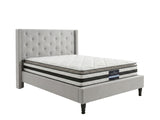 New Lisbeth Bed Frame Grey & Bon21 Mattress - Double