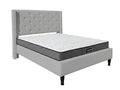 New Lisbeth Bed Frame Grey & Xclusive X20 Mattress - Double