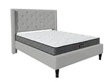 New Lisbeth Bed Frame Grey & Xclusive X20 Mattress - Double