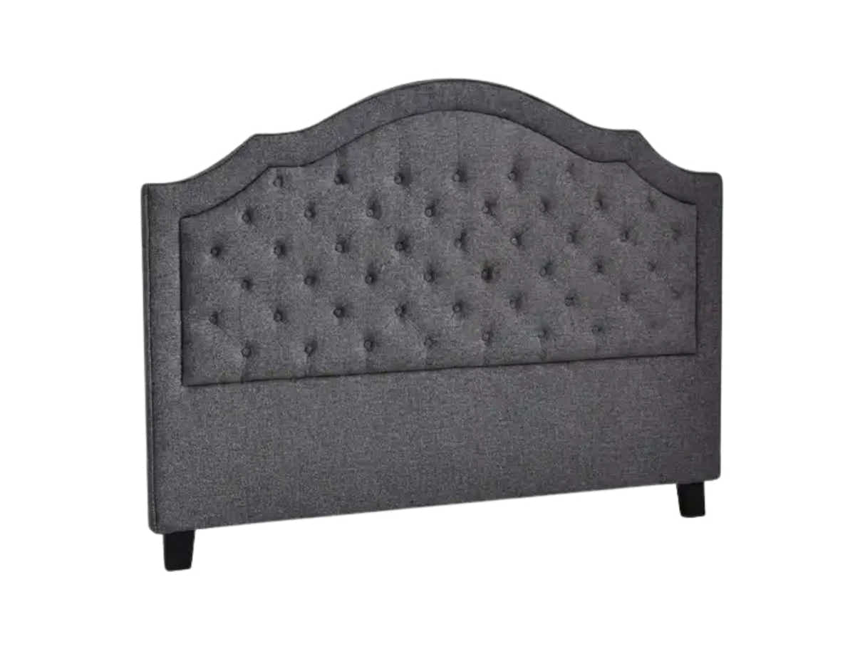Palmas Linen Headboard Grey - Double