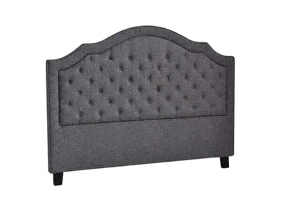 Palmas Linen Headboard Grey - Double