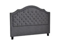 Palmas Linen Headboard Grey - Double