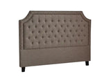 Calwa Linen Headboard Brown - Double