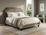 Calwa Linen Headboard Brown - Double