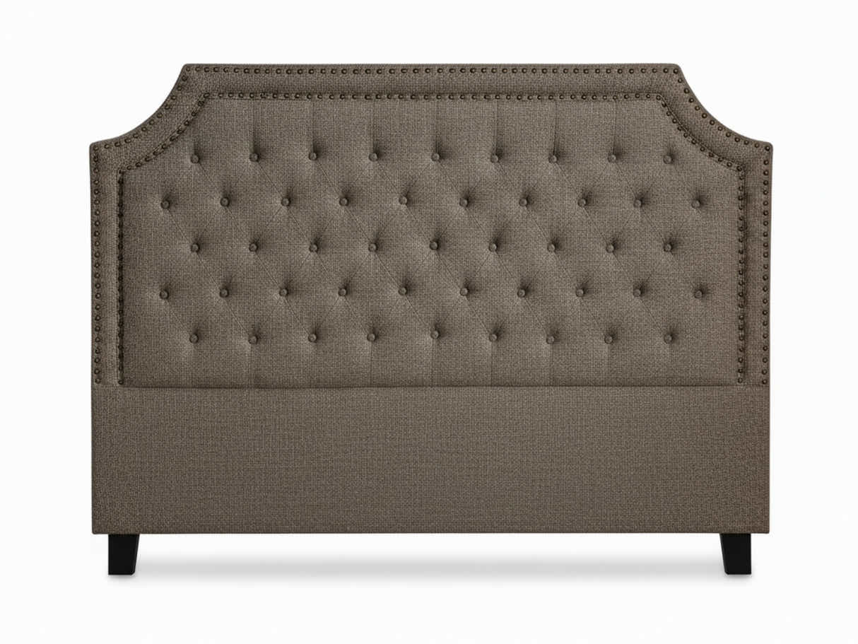 Calwa Linen Headboard Brown - Double