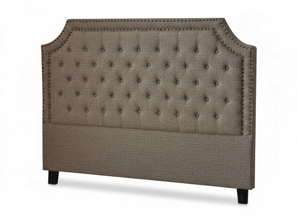 Calwa Linen Headboard Brown - Double