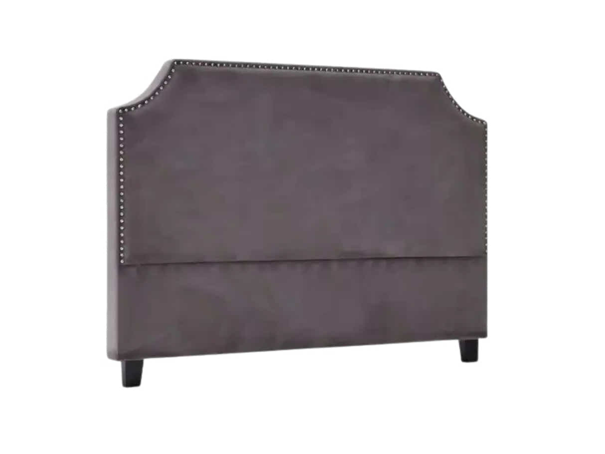 Malvern Velvet Headboard Dark Grey - Double