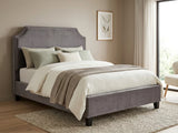Malvern Velvet Headboard Dark Grey - Double