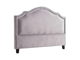 Lavaca Velvet Headboard Light Grey - Double