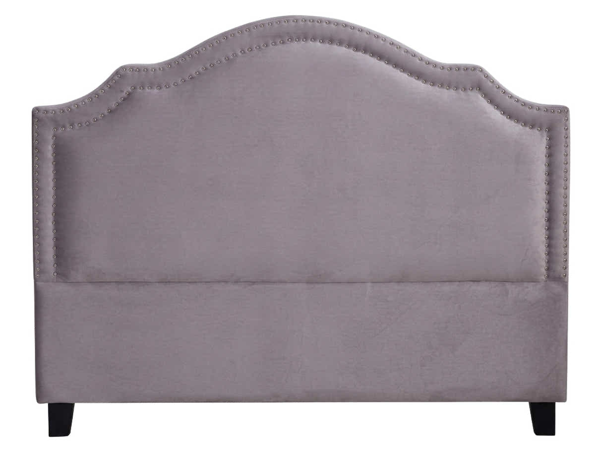 Lavaca Velvet Headboard Light Grey - Queen